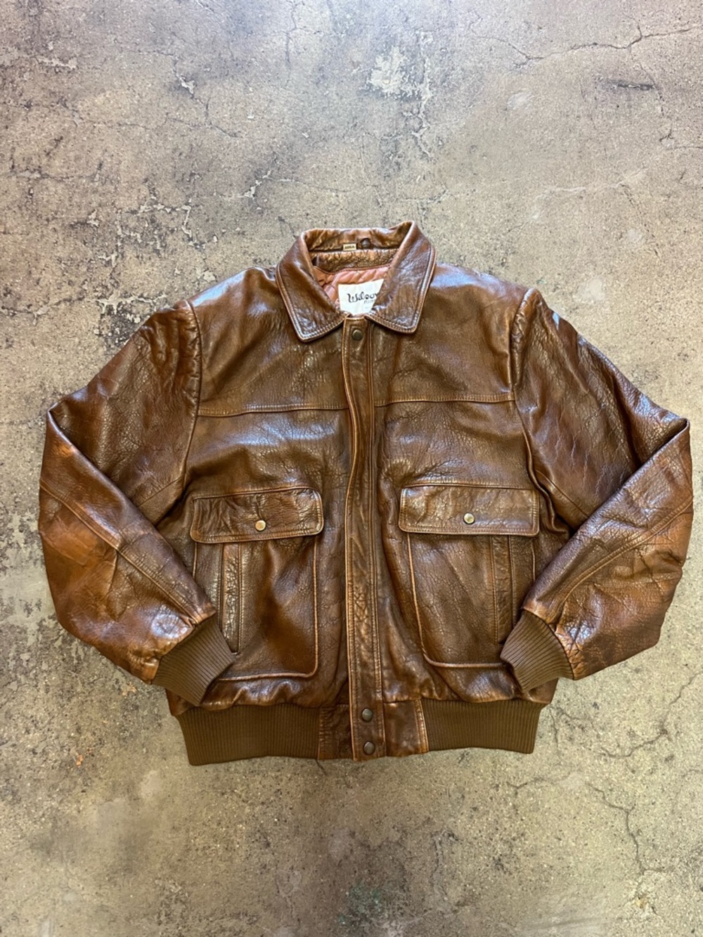 Vintage Wilson Leather Bomber Jacket (44)